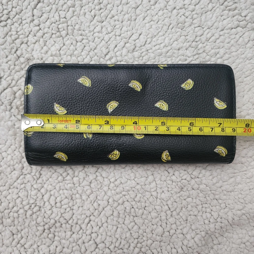Marc By Marc Jacobs Black Lemon Print Snap Wallet